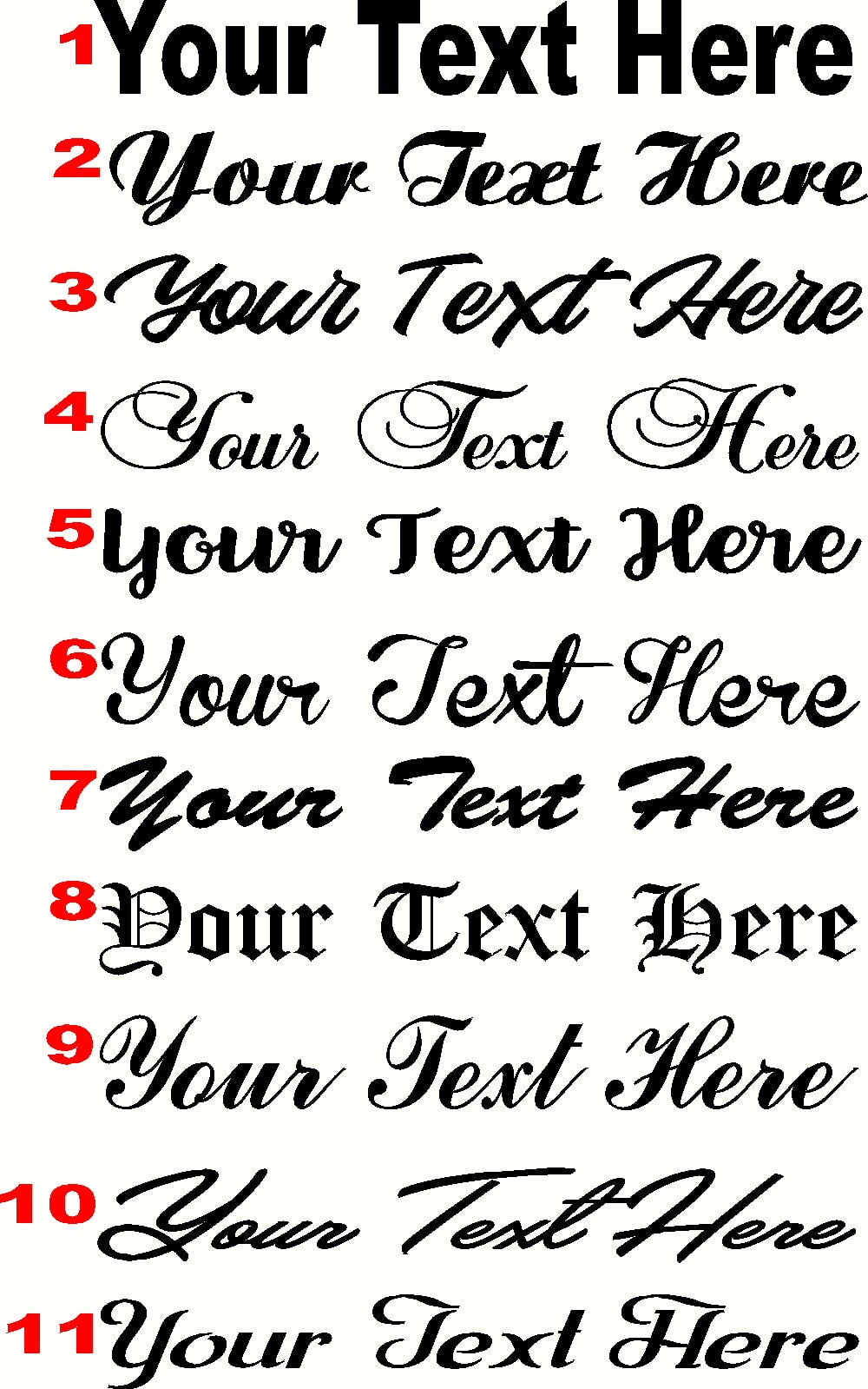 Side windows personalized lmf stickers